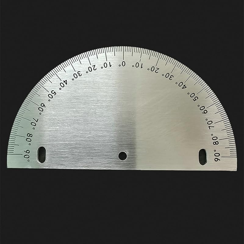 1 Piece Semicircular Dial Stainless Steel Angle Dial 180 Degree Protractor Round Accessories 100MM 200MM Measurement Tools (100X3.5X2MM)