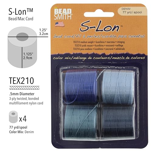 Cordon à perles S-Lon Beadsmith taille 18 coloris denim pour bijoux - 5