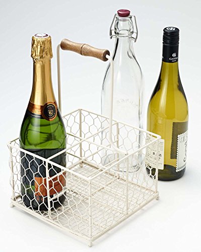 T&G Woodware Provence 4 Flessenhouder in Rustiek Bruin Wireware, Hout, 6 - Afbeelding 4