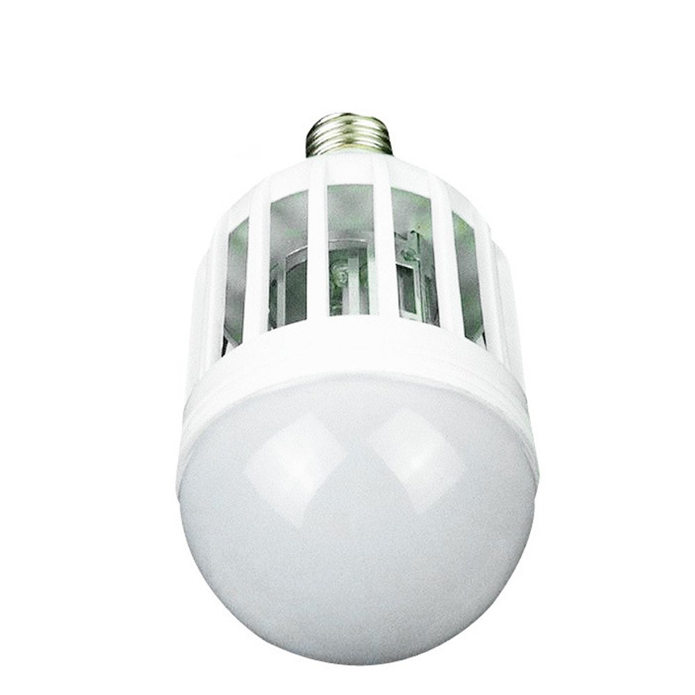 Mosquito killer lamp,LED Lighting Anti-mosquito LED Lighting 220V Standard Birdcage Shape Light Camping mosquito repellent lamp Flies for Indoor and Outdoor Use (White)