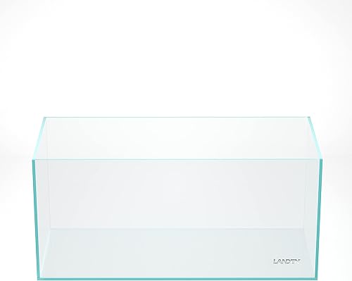 Miniatura 23 de LANDEN 30C tanque de acuario sin montura de 6.6 galones con bajo contenido de hierro, W11.8×D11.8×H11.8 in(30x30x30cm) de 5 mm de espesor