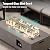 42’’ Propane Fire Pit Table Set with Tank Holder, CSA Certifed 50,000 BTU Outdoor Firepit Table, Wind Guard & Glass Stones, Smoke-Free Rectangular Fire Table for Garden Porch Backyard - Extra Cover