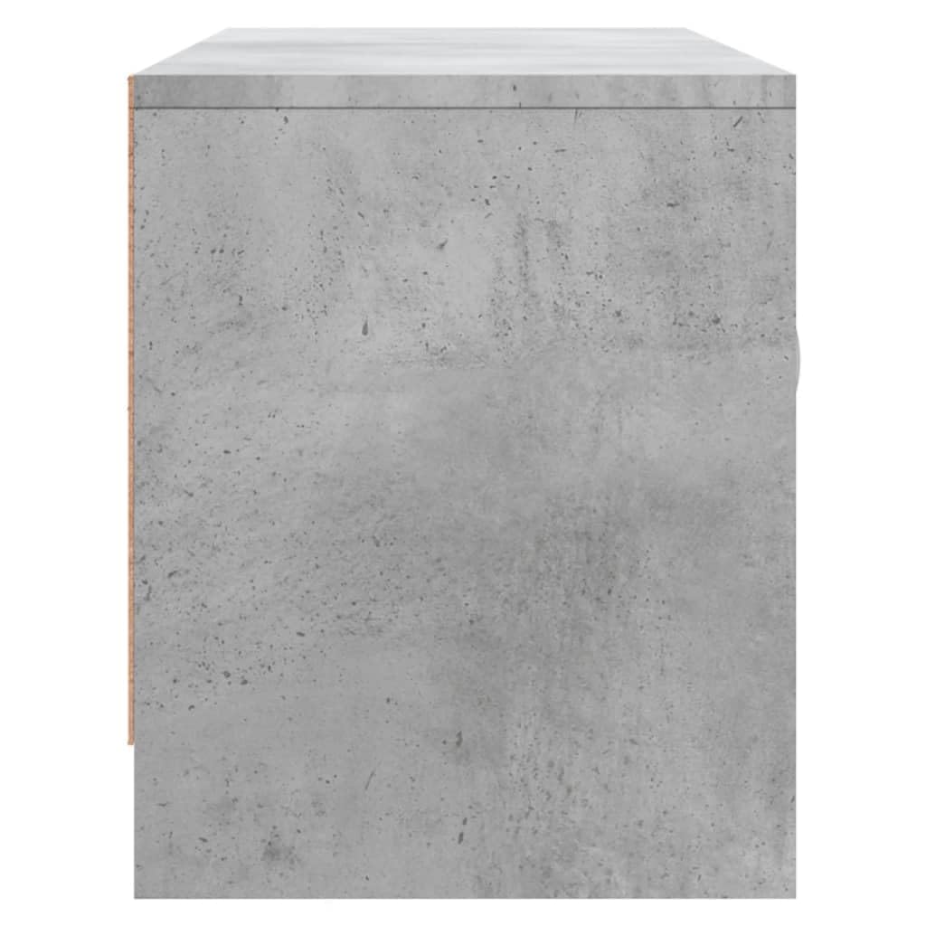 vidaXL Meuble TV Gris béton 102x30x37,5 cm Bois d'ingénierie