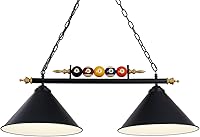 Vista 1 de iMeshbean Luces colgantes de mesa de billar de 43 pulgadas, accesorios de iluminación de mesa de billar para mesa de 7 pies y 8 pies, diseño de bola