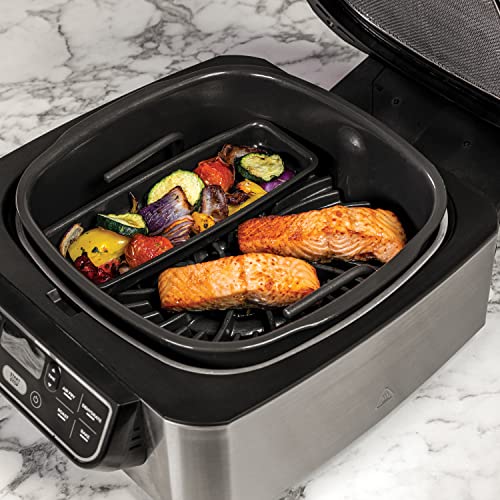 Ninja 4140J301UKE Antihaft-Gemüsetablett Foodi Grill & Heißluft-Fritteuse Bakeware, Keramikbeschichtet, Schwarz – Ansicht 2