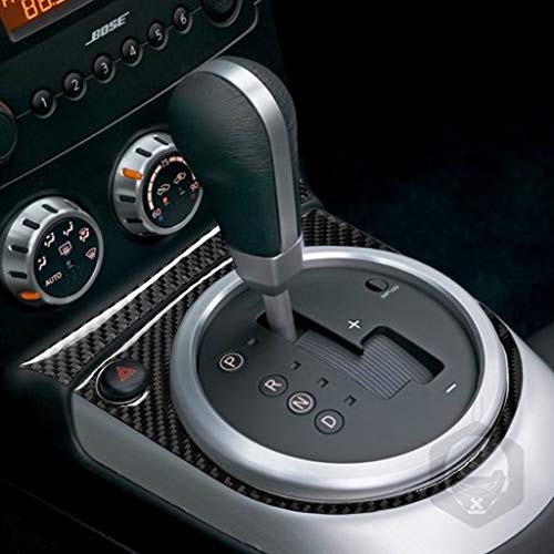 Real Premium Carbon Fiber Compatible with Nissan 350z 2006 2007 2008 2009 Accessories Car Transmission Panel Cover Sticker Decal Auto Interior Trim (Style B)