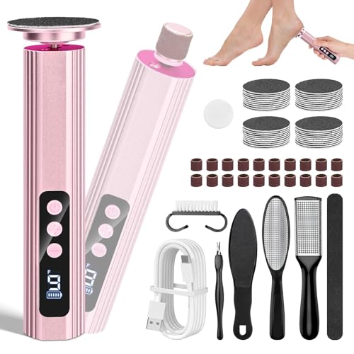 Wolady Lima Electrica Pies Durezas Profesional 2 In 1，Control De PrecisióN De 9 Velocidades, 13000 Rpm, Lima EléCtrica Para Pies，Kit De Cuidado Multifuncional Para Manos Y Pies (Rosa)