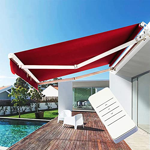 HBIAO Bricolage Patio électrique télécommandé auvent de Patio de Jardin rétractable auvent Protection Solaire, Anti-UV et étanche pour Le Restaurant de Balcon de Cour,3 * 1.5m