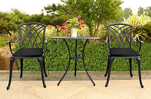 Homeology-OSHOWA-Set-da-bistrot-in-alluminio-pressofuso-resistente-alle-intemperie-colore-Nero