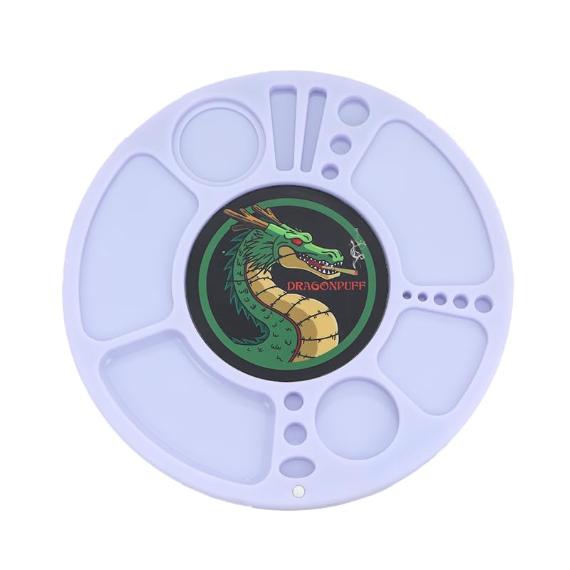 Extra Large Spin Rolling Tray Led Modes Rolling Station (White)