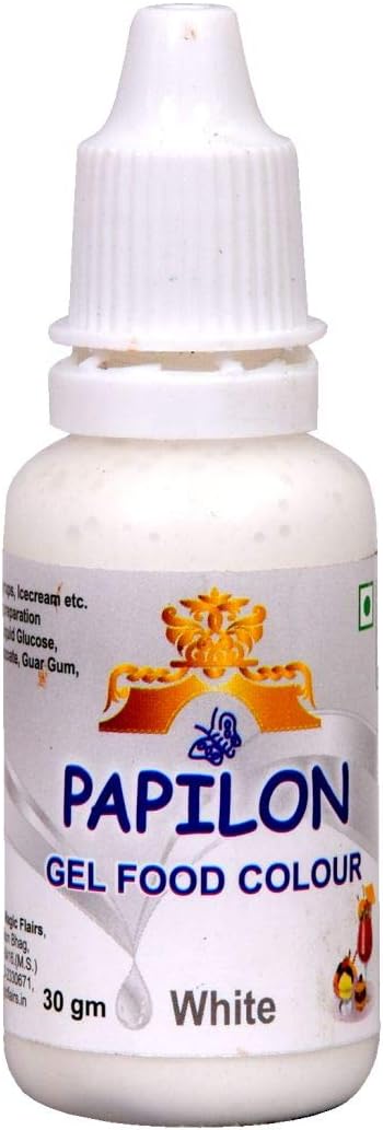 Papilon Concentrated Gel Food Color, White, 30 g
