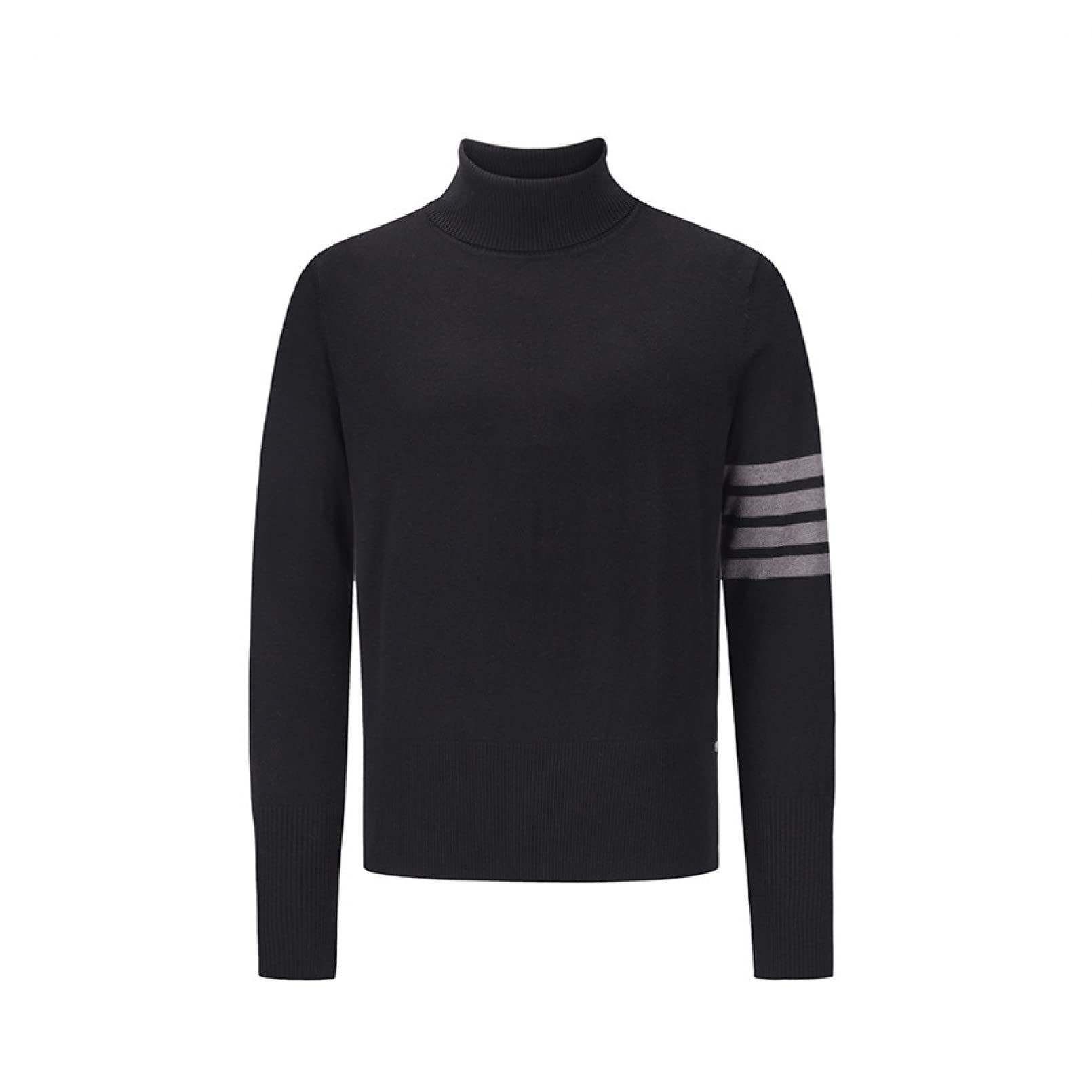 Suéter De Otoño para Hombre, Jersey De Cuello Alto, Jersey De Manga Larga A Rayas, Cárdigan