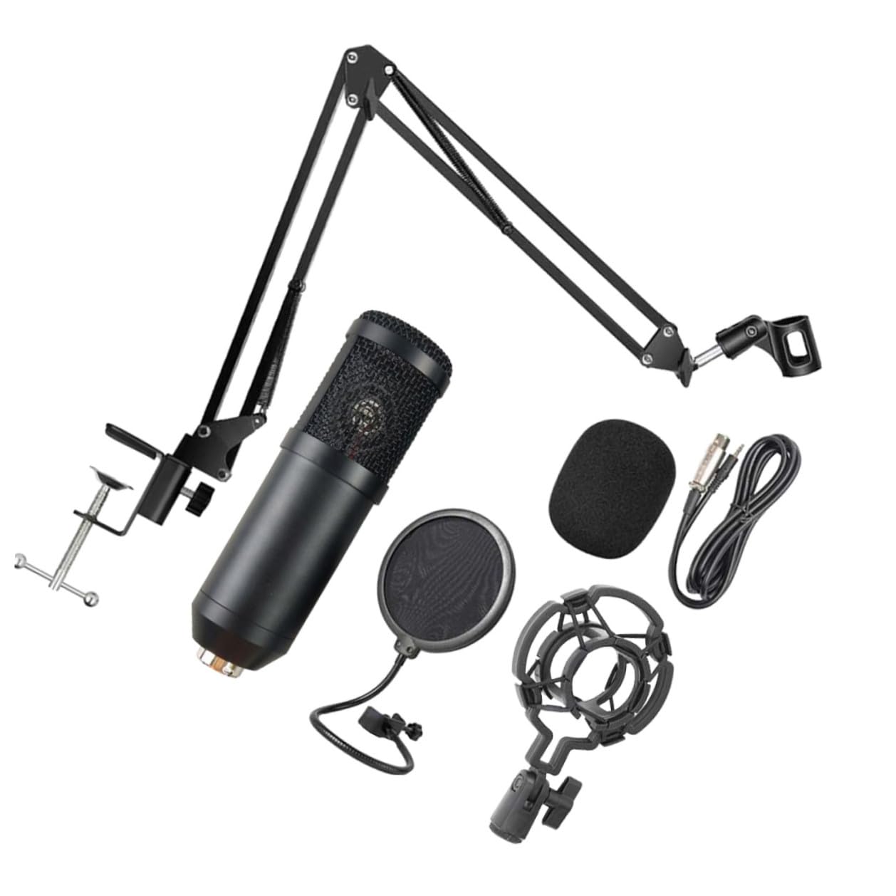 Microfono a Condensatore USB Bm800 Nero per Streaming e Registrazione | Lega di Alluminio, Studi di Registrazione e Stazioni di Broadcasting, Prestazioni Professionali Colore Casuale