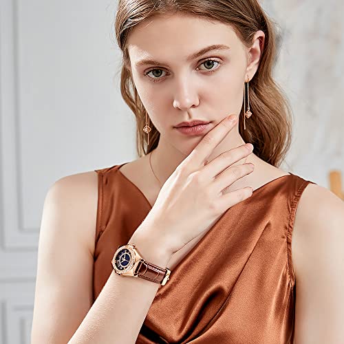 SK Ladies Easy Read Watch with Arabic Numerals Crystal Diamond Women Dress Watches Water Resistant - Image 6