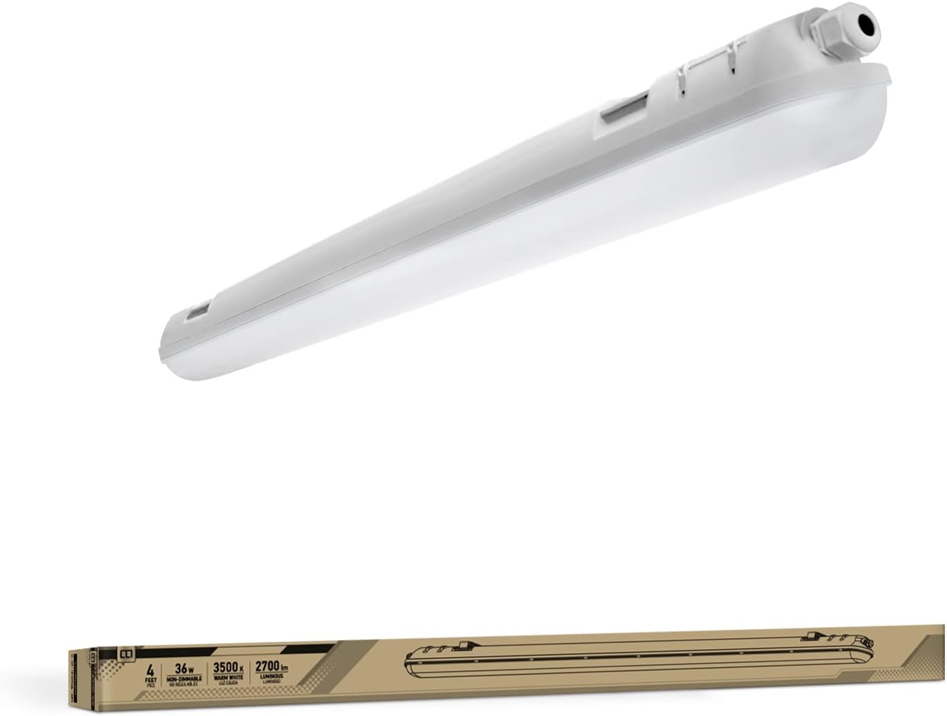 LLT 4Ft LED Vapor Proof Light Fixture 36W