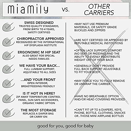 MiaMily Hipster Smart Hip Seat Babydrager met 6 draagposities, incl. ergonomisch naar voren gericht, ingebouwde opslag… - Image 7