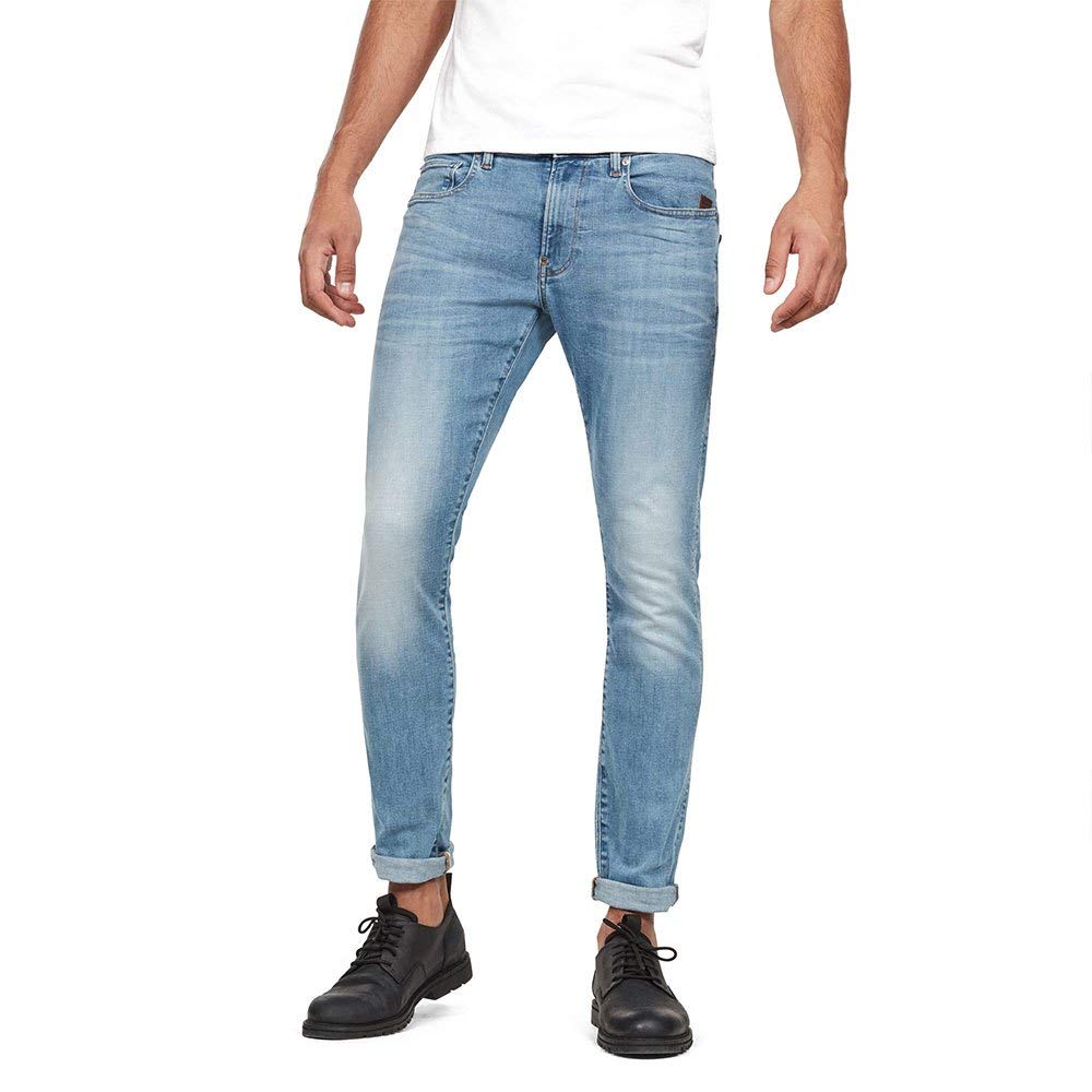 G-Star Men's Blue Revend Skinny Jeans, (Lt Indigo Aged 51010-8968-8436), 40W / 32L