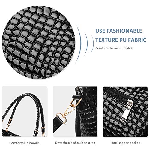 Nicole&Doris Nuovo grano del coccodrillo cuoio