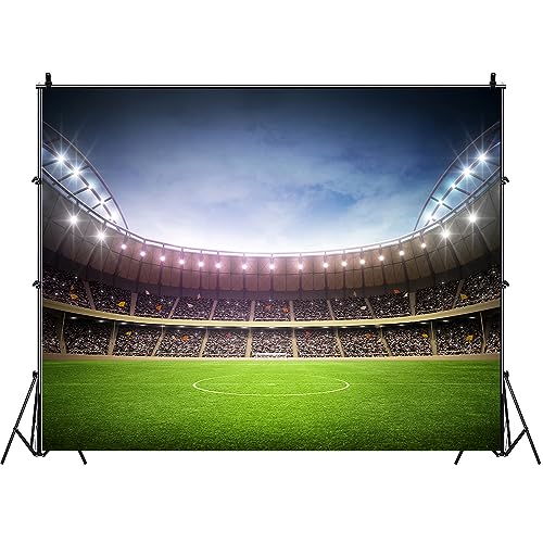 Fondo fotográfico campo de fútbol 7x5 ft miniatura 3