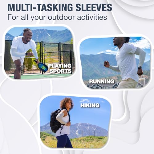 Image of SportsTrail Cooling Arm Sleeves for Men & Women - Breathable, UV Sun Protection, Sports Arm Sleeves for Women, Men & Youth