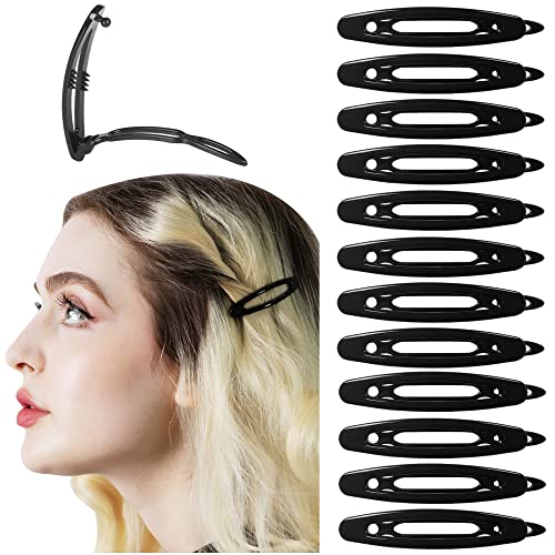AURORA PIN 12pcs Hair Barrettes Set for Women and Girls, Hair Clips for Thick Thin Fine Hair, Non-metal Hair Accessories, Non-Slip Grip Handmade Snap Hairpin, BPA Free