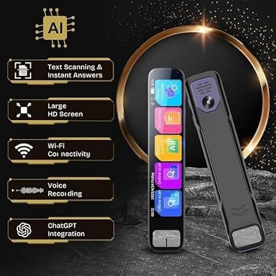 2026 Upgraded Smart AI Scanning Pen - Lightning-Fast 0.5s Recognition, 99% Accuracy, Instant AI Answers, Offline Translation, HD Touchscreen, Math & Reading Companion