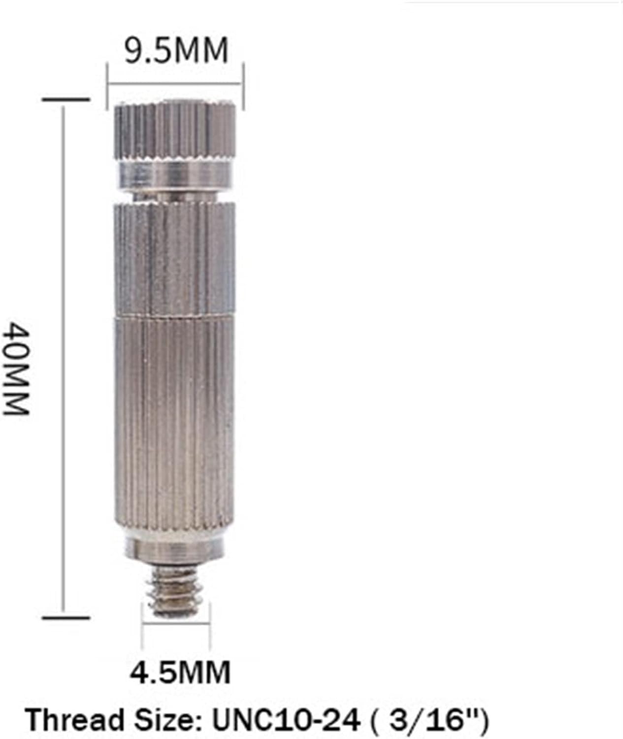 40PCS Brass Mister Heads, High Pressure Misting Nozzles for Cooling System, Fog Spray Nozzles Atomizing Mister Sprinkle for Patio Garden Sprayer Irrigation Tool Kit, UNC10-24 (Size : 0.6mm)
