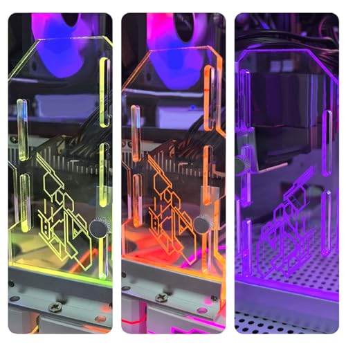 Soporte ajustable acrílico para GPU con iluminación ARGB miniatura 2