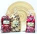 Produktbild Direct Global Potpourri 3 x 80 g - Vanilla, Rose, Passion + dekorative Platte. Zum Entspannen und Dekorieren des Hauses. Raumduft, Lufterfrischer, Blüten, Natur, Getrocknete Blumen