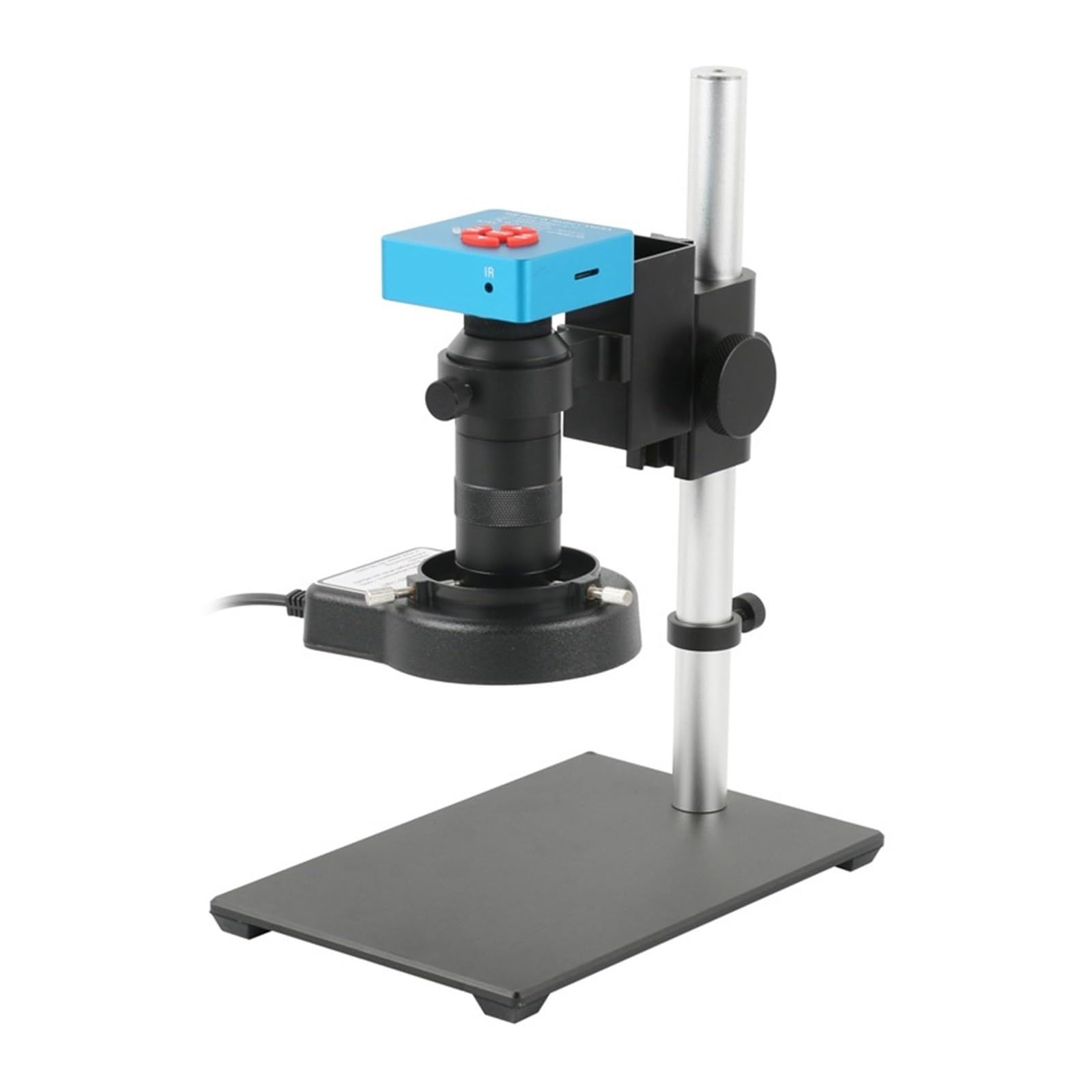 Microscope Lens 1080P IMX307 48MP Industrial Digital Video Microscope Camera 130X C-Mount Lens Microscope Stand(55MP 4K 2K HDMI USB)