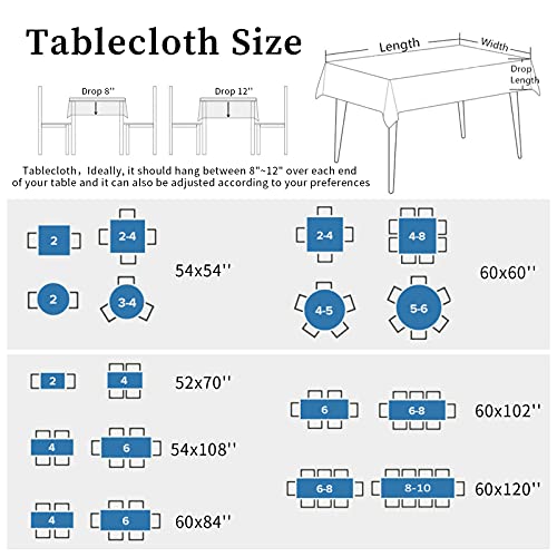 Round/Square Tablecloth 60X60 Inch, Vintage Western Country Texas Star Waterproof Table Cloth, Polyester Washable Table Covers For Dining Table, Parties, Camping, Buffalo Plaid #TOP6