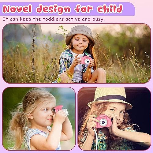CADDLE & TOES Kids Camera for Girls Boys, Kids Selfie Camera Toy 13MP 1080P HD Digital Video Camera for Toddler, Christmas Birthday Gifts for 4+ to 15 Years Old Children (Multicolor) (Pink) 6