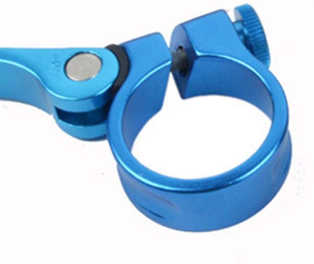 Solide Fahrrad-Schnellwechsel-Sattelstützenklemme Sattelschlauchclip aus Aluminiumlegierung Mountain Road Fixed Gear - 31,8 mm (Blau) Langlebig