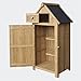 Wiltec Schmales Gartenhaus aus Fichtenholz mit Bitumendach 770x540x1370mm für Garten, Terrasse & Balkon
