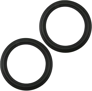 Jutagoss 10Inch Perforated Speaker Rubber Edge Surround Rings Replacement Parts for Speaker Repair or DIY Black 2PCS