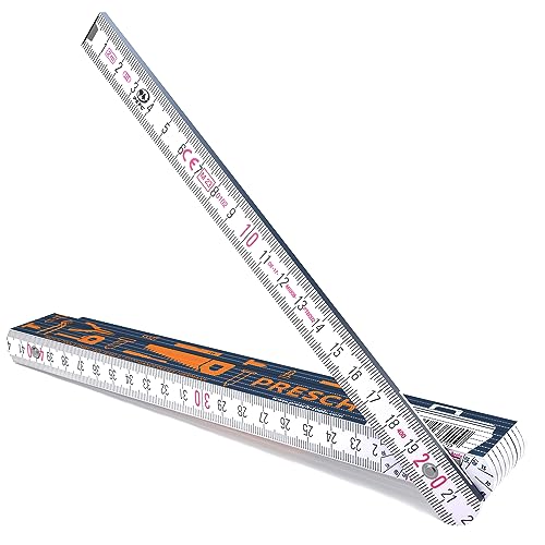 Presch Folding rule 2m with angle scale | Wood | Blue | Foldable | Large & highly legible numbers | Precise snapping | Meter stick, carpenters rule, folding ruler 2m, joiners rule with tool pattern Presch Folding rule 2m with angle scale | Wood | Blue | Foldable | Large & highly legible numbers | Precise snapping | Meter stick, carpenters rule, folding ruler 2m, joiners rule with tool pattern