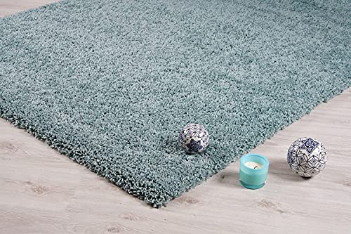 Image of Urban Modern Decor Features 4x6 Feet Modern Soft Shaggy Carpet Thick, Fluffy & 2 inch Pile Shag Rug for Your Kids Room, Bedroom & Livingroom(4x6 feet, SkyBlue Plain)