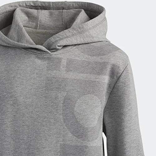 adidas Big Boys French Terry Logo Hoodie (Medium Grey Heather, Medium)3