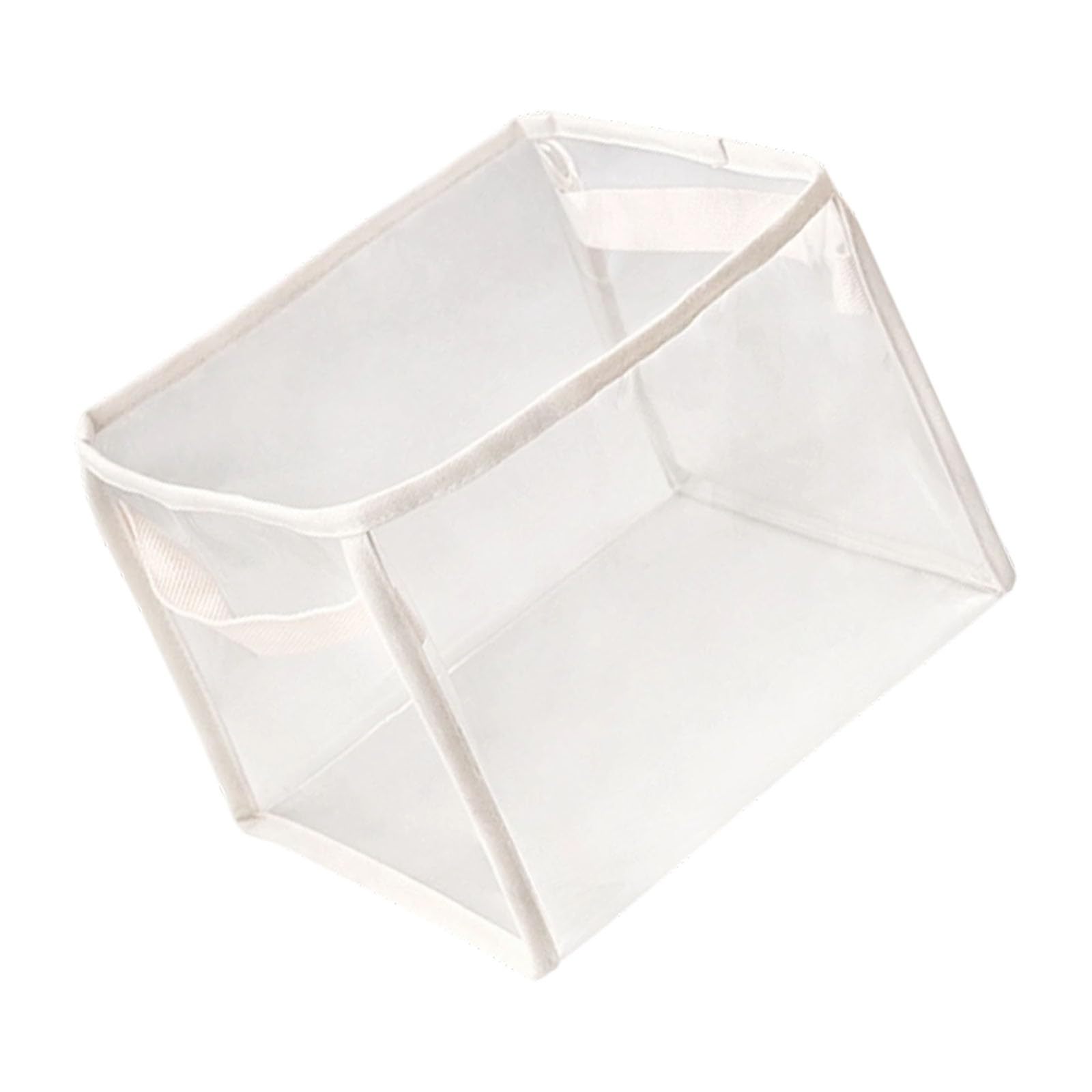carotoe Portable Clear Storage Bag, Foldable Design with Handle for Clothes Home Organization Foldable Household Storage Container Bag for Seasonal Items