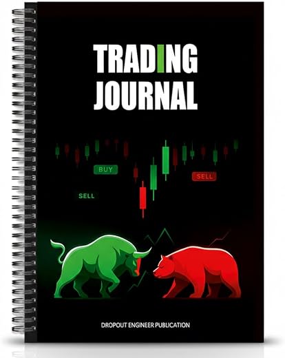 Trading Journal Notebook A5 | Trading Diary for Forex, Crypto &amp; Stock Market | Track Entry, Stop Loss, P&amp;L &amp; Notes
