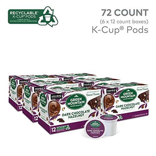 Image of Green Mountain Coffee Roasters Dark Chocolate Hazelnut Coffee, Keurig Single Serve K-Cup Pods, 72 Count (6 Packs of 12)
