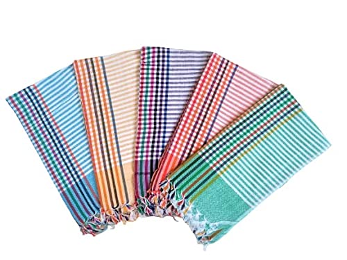 ash traders Handloom Men's Cotton Handkerchiefs (Pack of 6, Stripes Dark Multi-Colored)-picture-12
