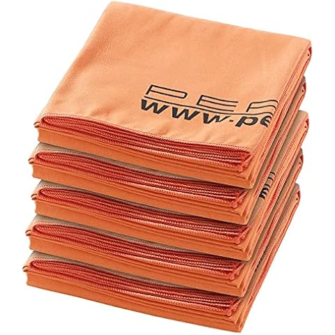 PEARL Microfleece Handtuch: 5er-Set extra-saugfähige Mikrofaser-Badetücher Cover