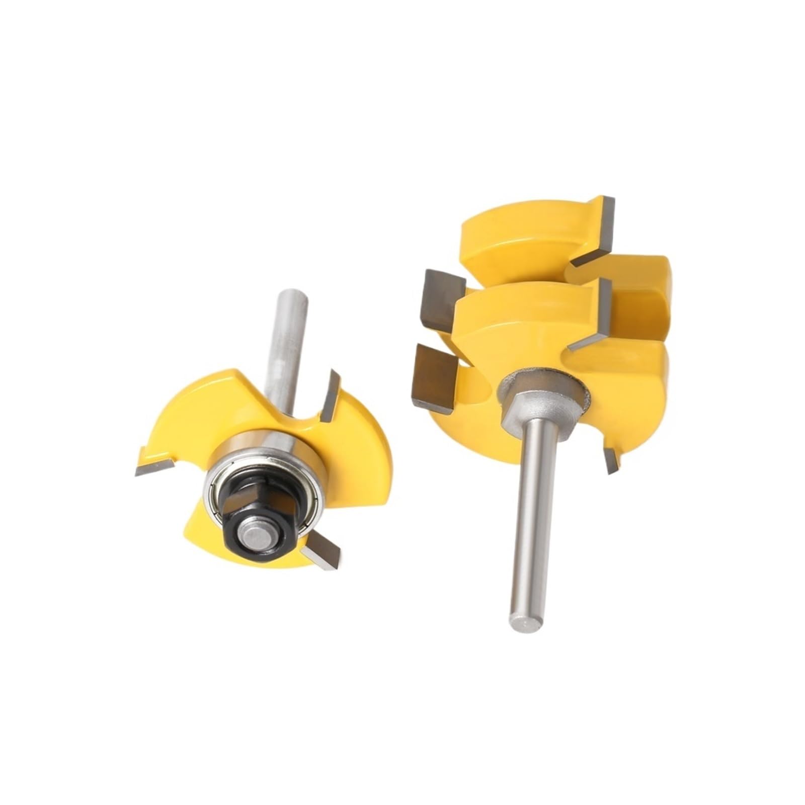 Epaknhgd 6.35Mm Shank 2Pcs 6Mm 1/4Shank Tongue Groove Router Bit Set Large Stock Up To 1-1/4" Woodworking Cutter For Tools(6.35Mm Shank)
