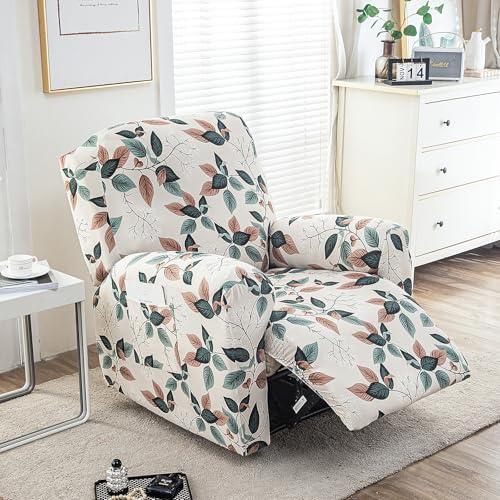 Image of Eco-Ancheng Recliner Slipcovers 4-Pieces Lazyboy Recliner Covers Recliner Couch Covers Recliner Chair Cover Non Slip Reclining Slipcovers with Storage Pockets Furniture Protector for Living Room,20