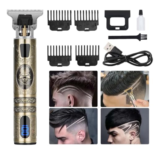 Recortadora de barba inalámbrica con hoja en T de alta calidad candyfouse y 4 peines