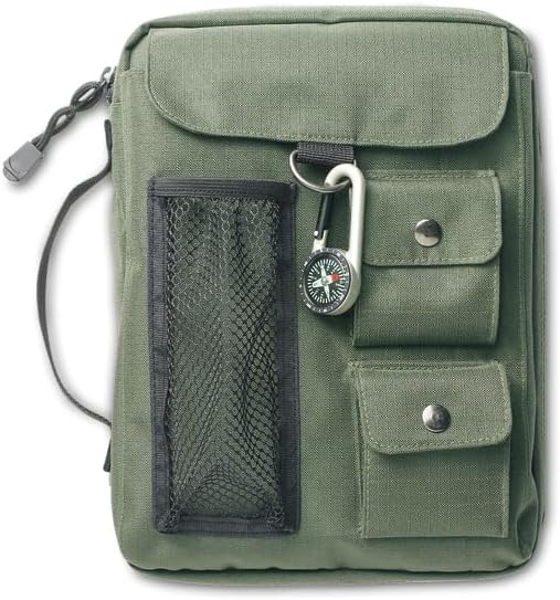 Olive green bible cover w/Compass XL Misc. Supplies – July 4, 2004