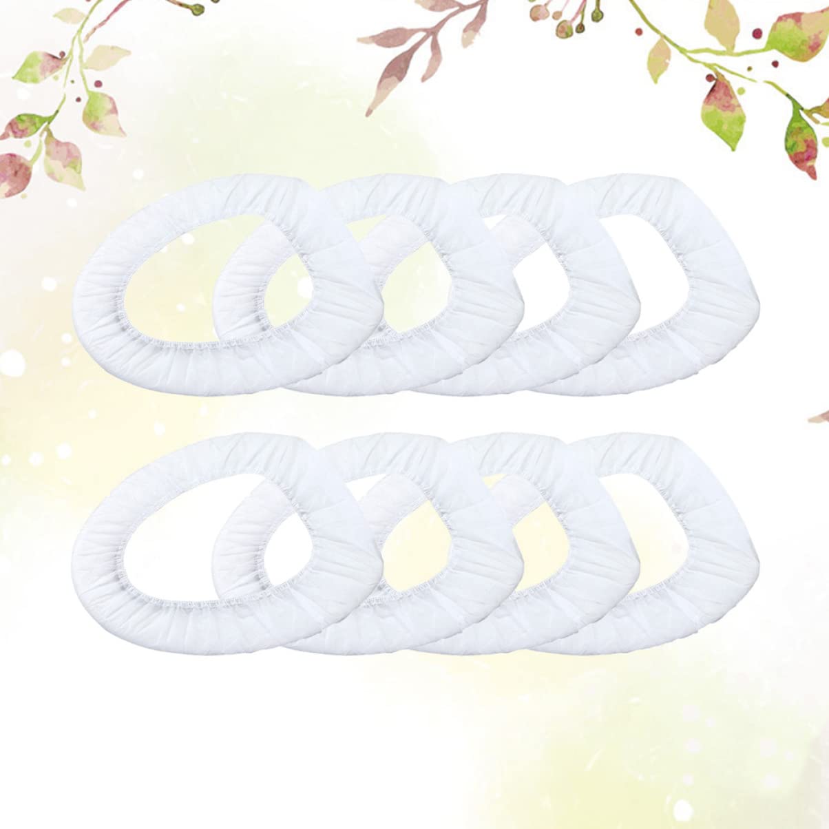 Healeved Elongated Padded Toilet Seat Cover Non-Woven Fabric Disposable 50 Pack Bath Mat Cushion