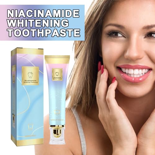Glamvora Zahnaufhellungs-Zahnpasta, Dreifachpaste, Niacinamid-Zahnpasta für frischen Atem, sanft formuliert, repariert und schützt Zähne, entfernt Zahnflecken, pflegt empfindliche Zähne (6pcs) – Bild 3