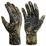 Palmyth Hunting Gloves for Men Lightweight Camo Glove Outdoor Ridge Wood M/L